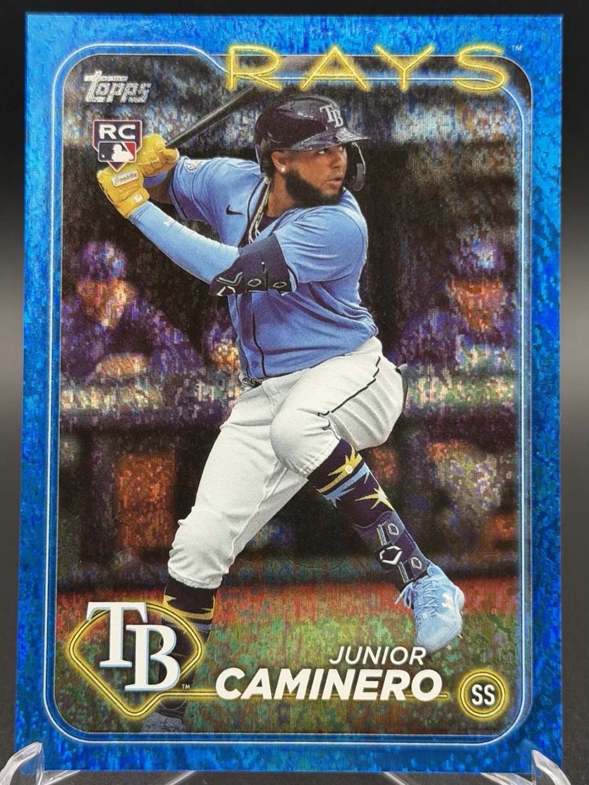 2024 Topps Series 2 Junior Caminero #628 Blue Foil /999 RC Rays