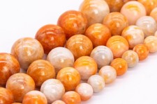 Cream Orange Calcite Natural AA Gemstone Round Loose Beads 6MM 8MM 10MM 12MM