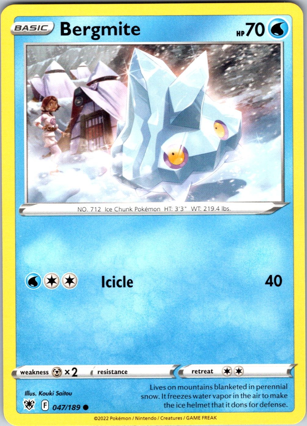 BERGMITE 047/189 COMMON ASTRAL RADIANCE POKEMON NEAR MINT