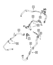 Genuine Mopar Heater Supply And Return Hose And Tube 68251578AB