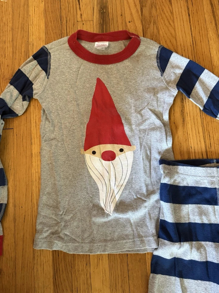 Hanna Andersson Gnome Organic Cotton Pajama Set Kids Size 130/8 - Image 2 of 4