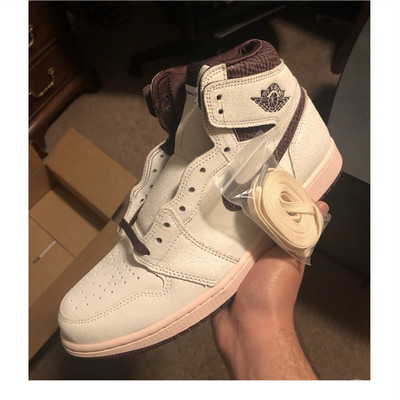 Jordan 1 High x A Ma Maniére Burgundy Jordan 1 High OG x A Ma Maniere White Burgundy High Top Sneaker