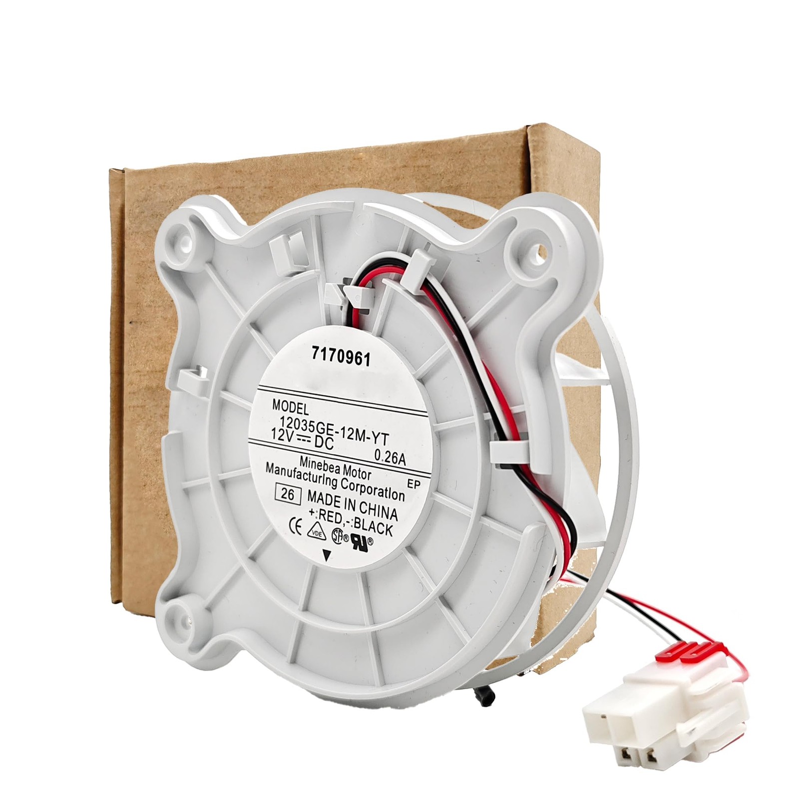 SVKWS DA31-00334D 12035GE-12M-YT DC 12V 0.26A Refrigeratoar Fan 4pin-white