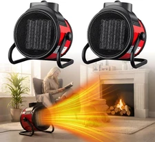 Saker (2 PC) 3000W Powerful Portable Heating Cannon for Outdoor&Indoor, PTC Cera