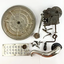 QRS Model 15 Chicago Phonograph Record Player Parts Windup Turn Table Hardware