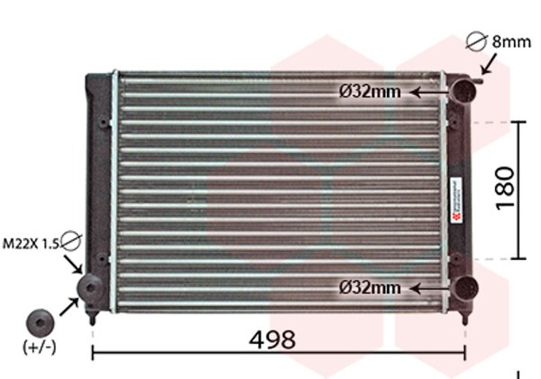 VAN Wezel MotorküHler WasserküHler *** IR Plus *** 58002040 FüR Scirocco Golf VW-image
