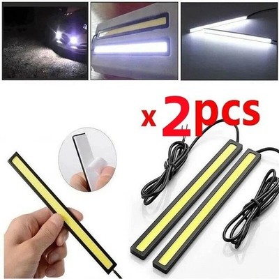 2PCS 17cm LED DRL Daytime Running Lights COB Waterproof Fog Lamp Car