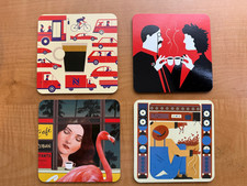 Nespresso Limited Edition Coffee Espresso Artwork Coasters Set Of 4