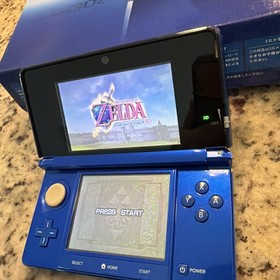 Nintendo 3DS Launch Edition Cobalt Blue Handheld System Box Games Games Games