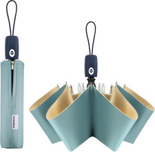 Sun Umbrella Blocking UV Protection Compact Auto Folding Parasol UPF 50