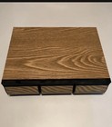 Vintage Faux Wooden 3 Drawer Cassette Tape Holder - 36 Tapes - — photo 1