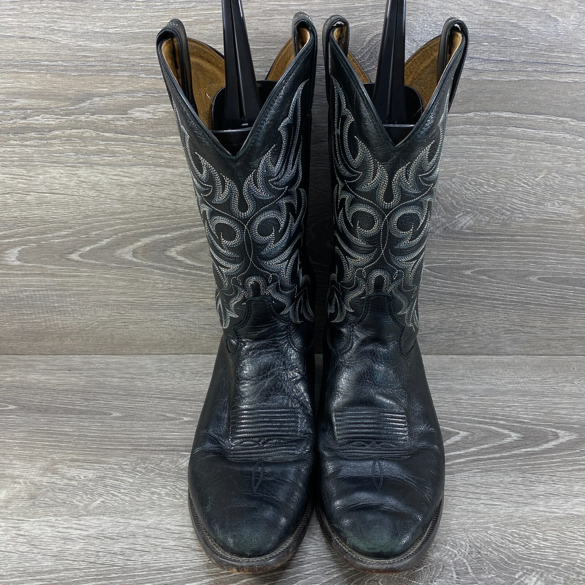 Tony Lama 7926 El Paso Mens 9.5 D Black Leather Western 