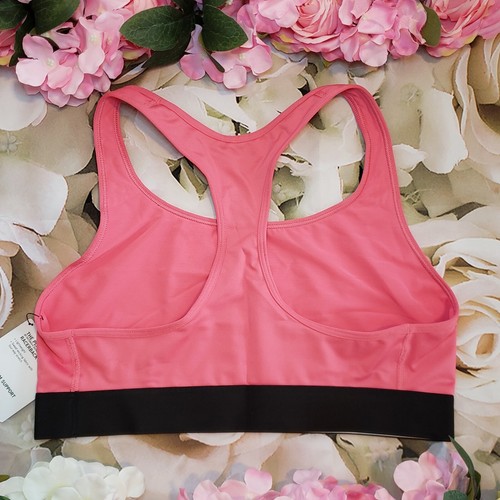 VICTORIA'S SECRET Sport Black Pink Sports Bra Large L NEW Active Gym Yoga VS - Picture 2 of 8