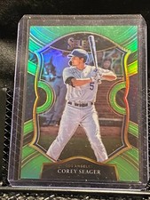 Corey Seager 2021 Select Concourse Level Lime Green #54/99 #9  Dodgers / Rangers