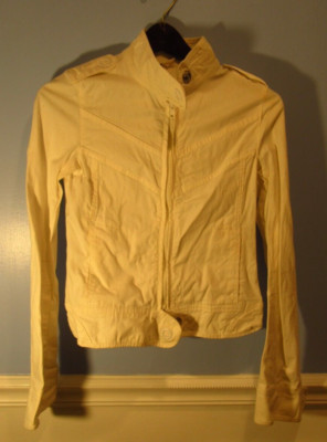 Vintage Y2K H & M Divided Women's Size Small White Coat Jacket