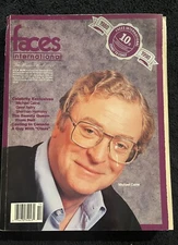 Faces International Winter 1991 Kid Teen Adult Models Michael Caine Cover 1990s