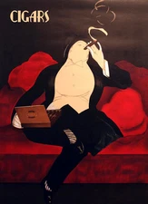 Gentleman Man Smoking Cigars Bar Restaurant Vintage Poster Repro FREE SH in USA