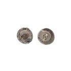 Designer ND Sterling Silver Chased Dome Button Earrings Round Pierced Studs — photo 4