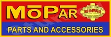 Mopar Parts and Accessories Metal Sign 6" x 18" or 8" x 24"