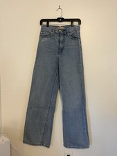 Levi  s Jeans Womens 26 Blue Denim Ribcage Wide Leg