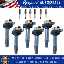 6PCS  Ignition Coil + Spark Plug For Ford F150 Transit Ecoboost 3.5 SP534 UF646