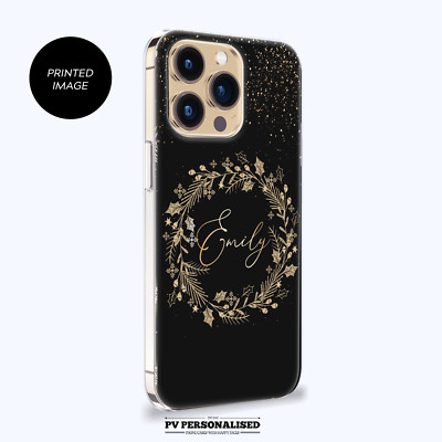 Personalisierte Handyhülle Weihnachten für iPhone 15 14 13 12 11 16 Silikon Cover