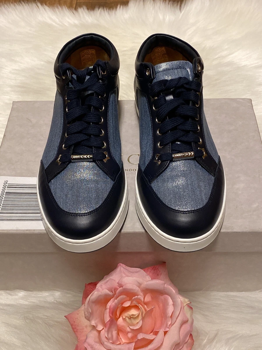 Jimmy Choo Miami Sneakers Dusk Blue Size 39.5 eBay