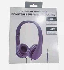 Purple On-Ear Headphones 3.5mm Jack   Comfortable, Lightweight, High-Quality