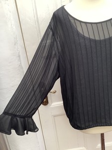 black chiffon tops uk