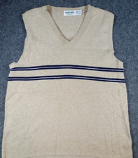Vintage New Era Men's Sweater Vest L Made In USA Large NICE 100% Cotton 2080