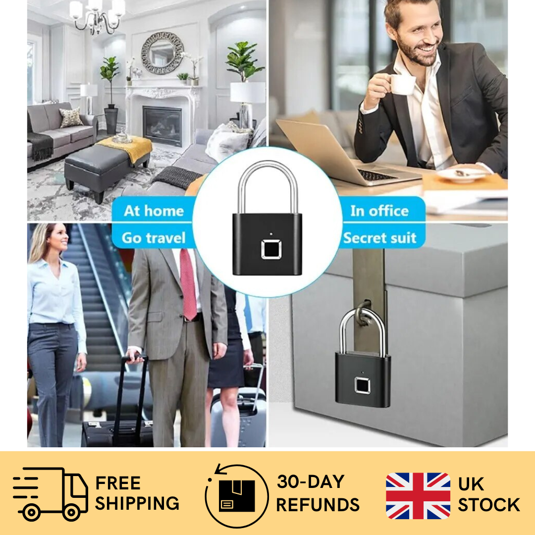 Smart Fingerprint Padlock Anti Theft Keyless Biometric Security Lock