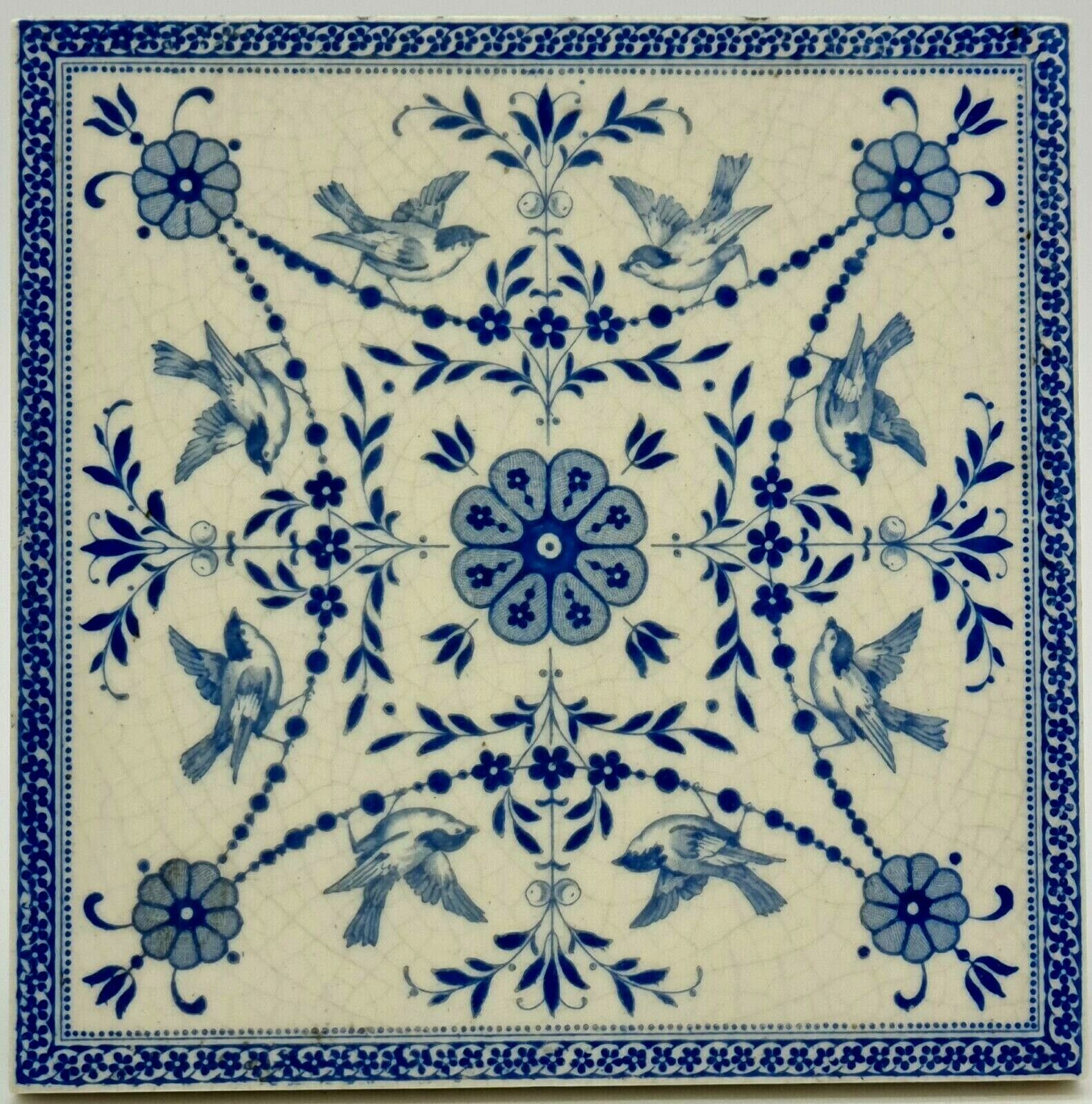 Fireplace Tile Josiah Wedgwood Transfer Printed Blue & White Til