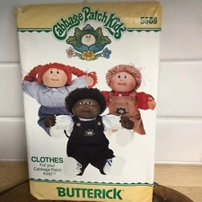 Vintage 1980s Butterick Cabbage Patch Doll Clothes Pattern 16” Uncut 6508
