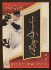 Roger CLEMENS🔥2015 Panini Immaculate The Greatest Signatures Gold Ink AUTO 3/10