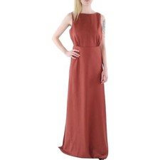NWT BHLDN Brown Sateen Formal Special Occasion Evening Maxi Dress Gown 6
