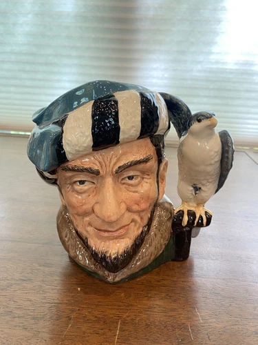 VINTAGE Royal Doulton "THE FALCONER" Character Porcelain Toby Mug #D6533 7.5"H