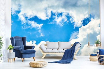 3D Sky White Clouds G1275 Wallpaper Wall Murals Removable Self-adhesive Honey