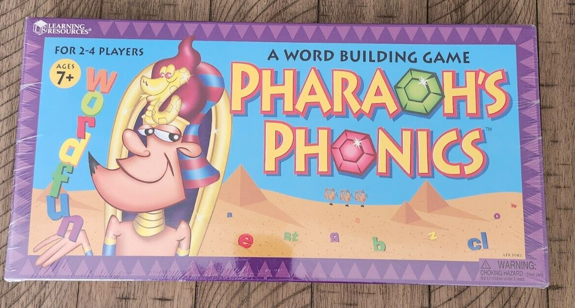 Pharaohs Phonics Word Building Board Game by Learning Resources - Brand New Sealed-image