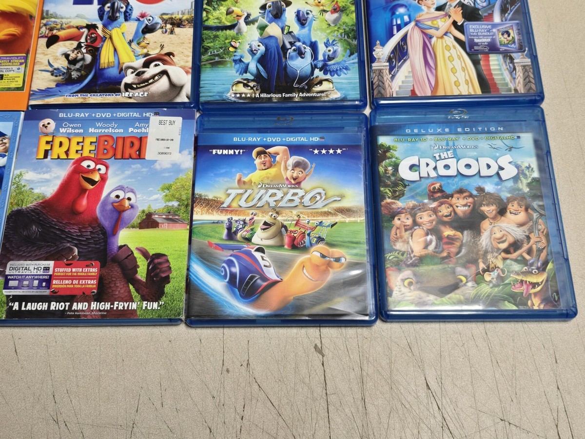 ANIMATED KIDS LOT * 15 Blu-Ray Movies * SHIPS SAME DAY! * MINT