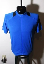 Cycling LOUIS GARNEAU Blue "Standard" Full Zip Cycling Jersey Size XL