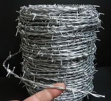 Galvanised Steel Barbed Wire Livestock Paddock Field Fencing Garden Security-