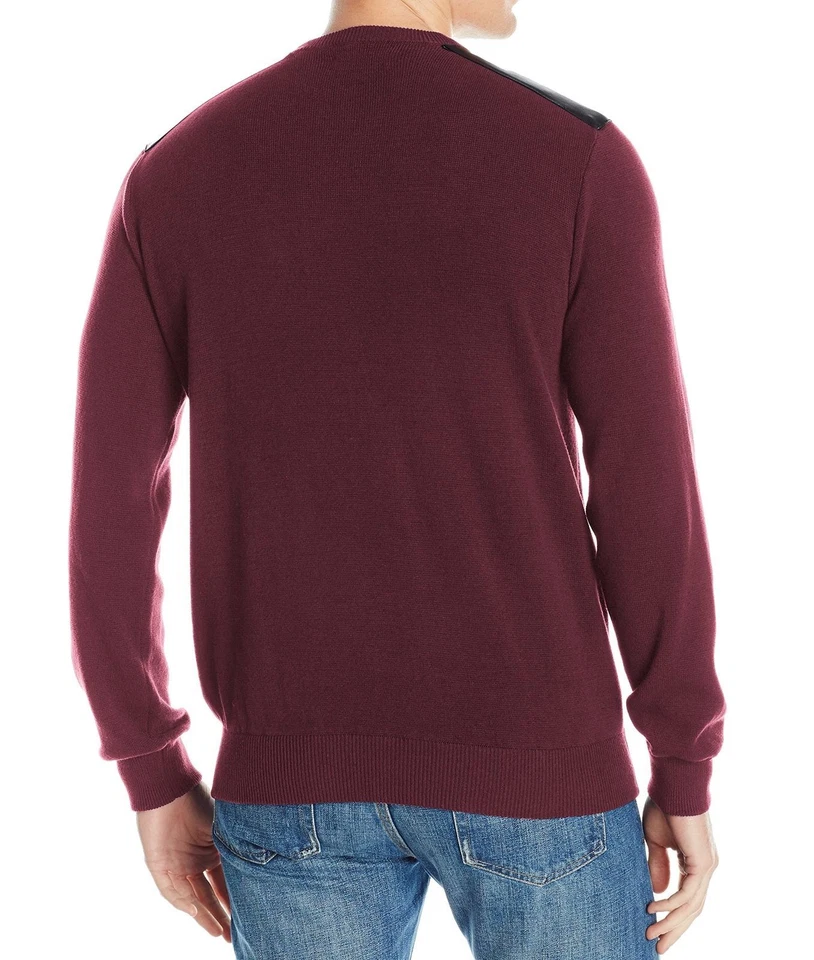 Suéter Suéter Kenneth Cole Reaction Para Hombres Mixto Media Cuello Redondo, Rojo/Azul/Negro Foto 2 de 4