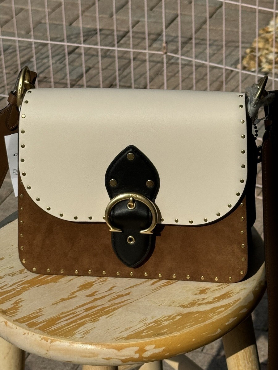 NWT Coach Beat Shoulder Bag Colorblock Rivets Brass Vintage
