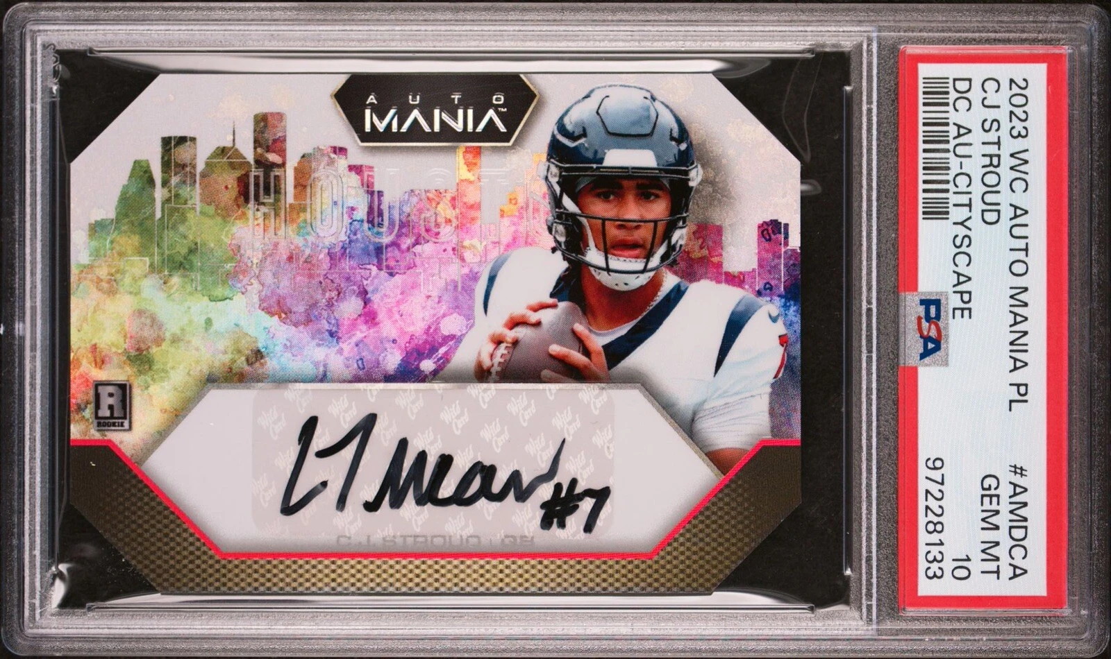 CJ Stroud Wild Card Auto Mania Pro Look Die-Cut Autographs #AMDCA Cityscape