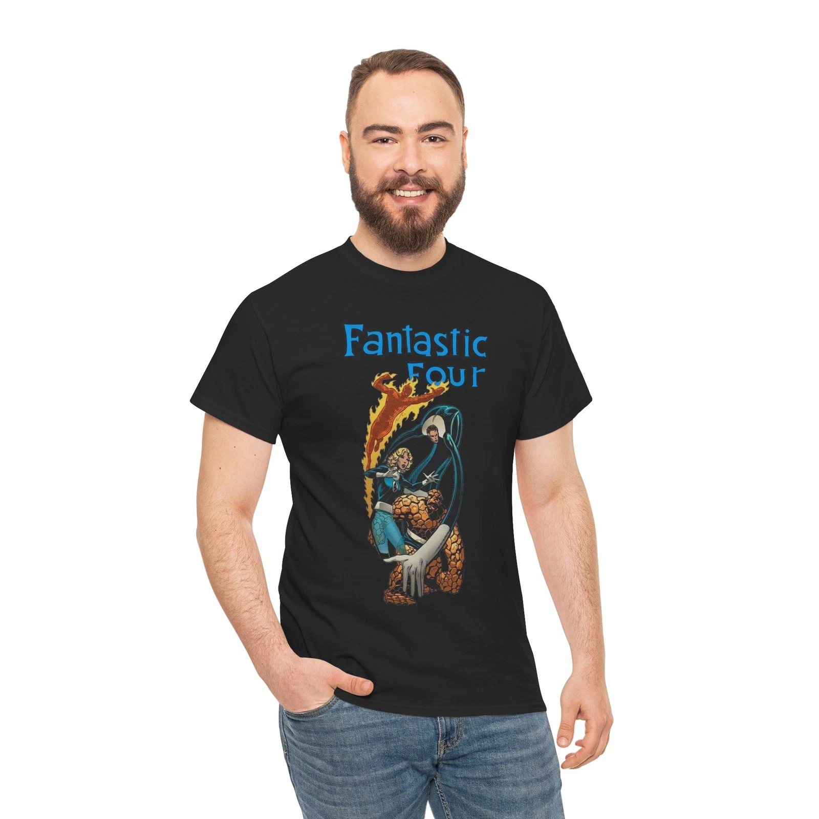 Fantastic Four T-Shirt - John Byrne Art - Thing, Reed Richards - Marvel Comics
