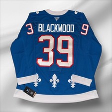MACKENZIE BLACKWOOD AVALANCHE 2025 HERITAGE PREMIUM JERSEY NORDIQUES SIZE LARGE!