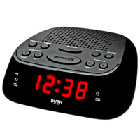 Bush Dual Alarm Sleep Timer Large  Display Clock Radio with FM/ AM and Snooze-UK