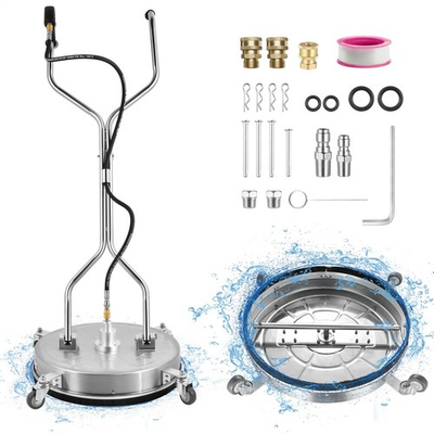 #ad Pressure Washer Surface Cleaner 4000PSI w Handles amp; Wheels Stainless Steel $181.24