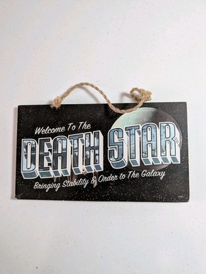 Star Wars Reversible Hanging Wall Sign - Welcome to Death Star / Cloud City
