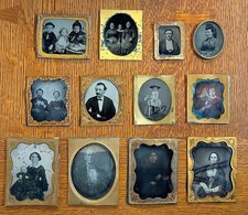 Dealer's Lot of 12 Daguerreotypes - Ambrotypes & Tintypes - 